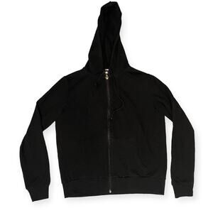 Fashion Nova Hoodie Black Latest And Greatest French Terry Zip Basic Size Small
